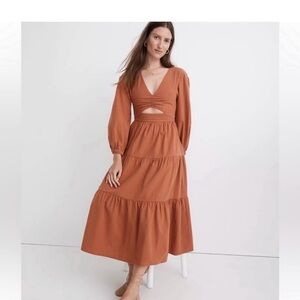 Madwell Orange Cutout Dress
